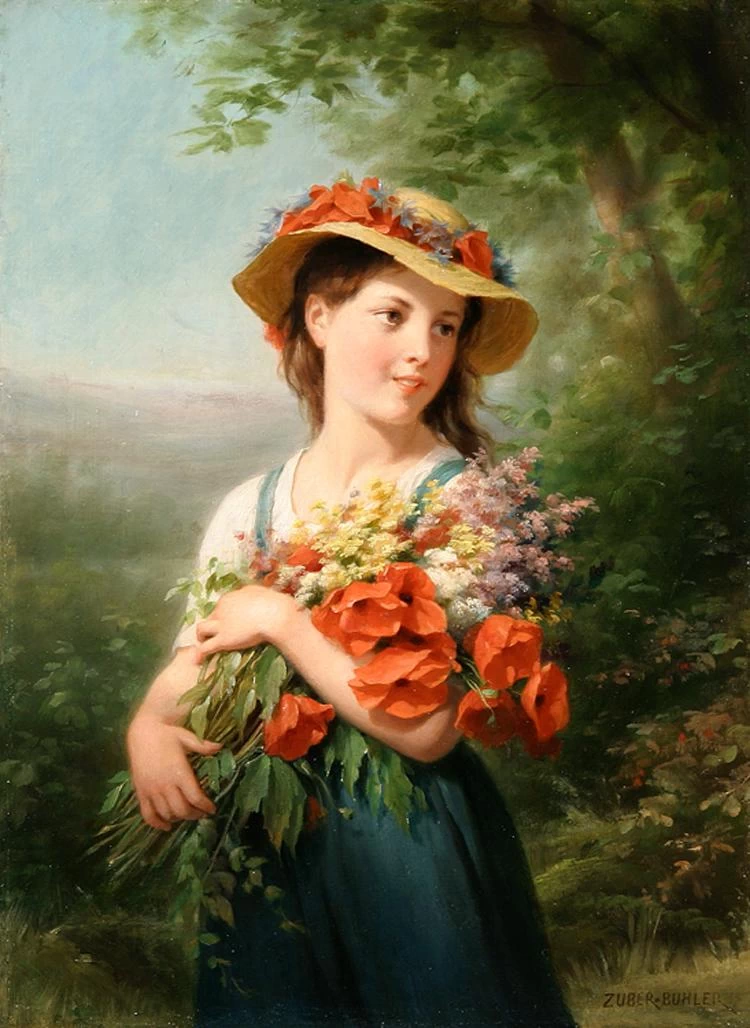 Ragazza con fiori